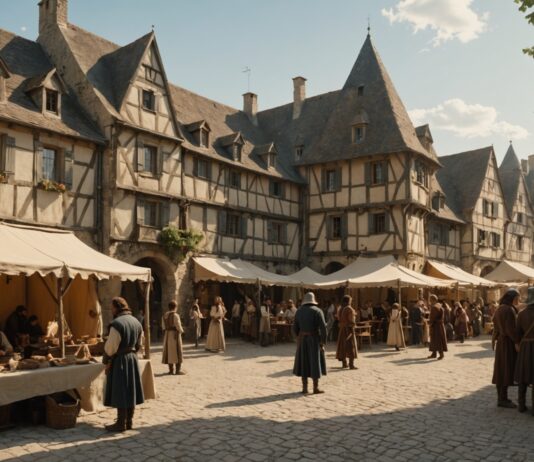 Jeu de rôle grandeur nature : quand un village entier devient terrain de jeu Participants costumés lors d'un festival de jeu de rôle grandeur nature en France