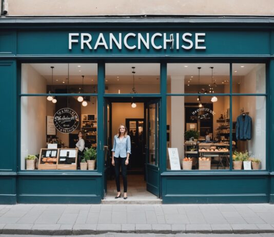 Franchise en France : le secteur franchit un nouveau cap malgré la baisse du nombre de réseaux Commerçant accueillant des clients devant une devanture de franchise moderne