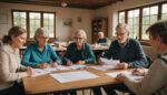 Des bénévoles d'une association loi 1901 réunis autour d'une table pour discuter du budget