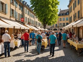 Bénévolat : pourquoi les forums de rentrée font le plein partout en France Bénévoles et visiteurs échangeant sur des stands associatifs lors d'un forum du bénévolat