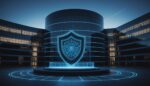 Illustration abstraite de cybersécurité et protection numérique de l'État