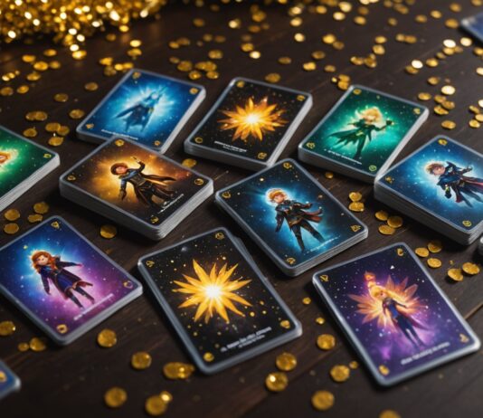 JCC Pokémon : l’extension 30e Anniversaire sort dans le monde entier Cartes à collectionner brillantes et confettis dorés, ambiance festive d'anniversaire, illustration générique