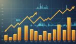 Illustration d'un investissement en ETF et de courbes boursières