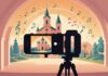 Des religieuses de Vichy cartonnent sur les réseaux sociaux avec des vidéos décalées Illustration d'un smartphone filmant une vidéo joyeuse avec une chapelle en arrière-plan