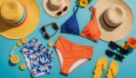 Maillots de bain femme colorés sur fond estival