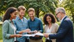 Activité entreprise : équipe en plein exercice de cohésion