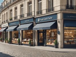 Franchise en France : les enseignes étrangères ralentissent, le marché local résiste Devanture de boutiques franchisées dans une rue commerçante française