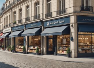 Franchise en France : les enseignes étrangères ralentissent, le marché local résiste Devanture de boutiques franchisées dans une rue commerçante française